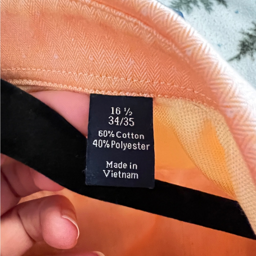 Original Penguin Textured Orange Button-Down Shirt Men’s Size 16.5 / 34–35 or L - Picture 7 of 10